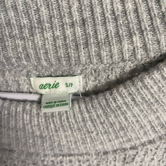 Aerie light Grey high-neck knit sweater - Picture 2 of 2